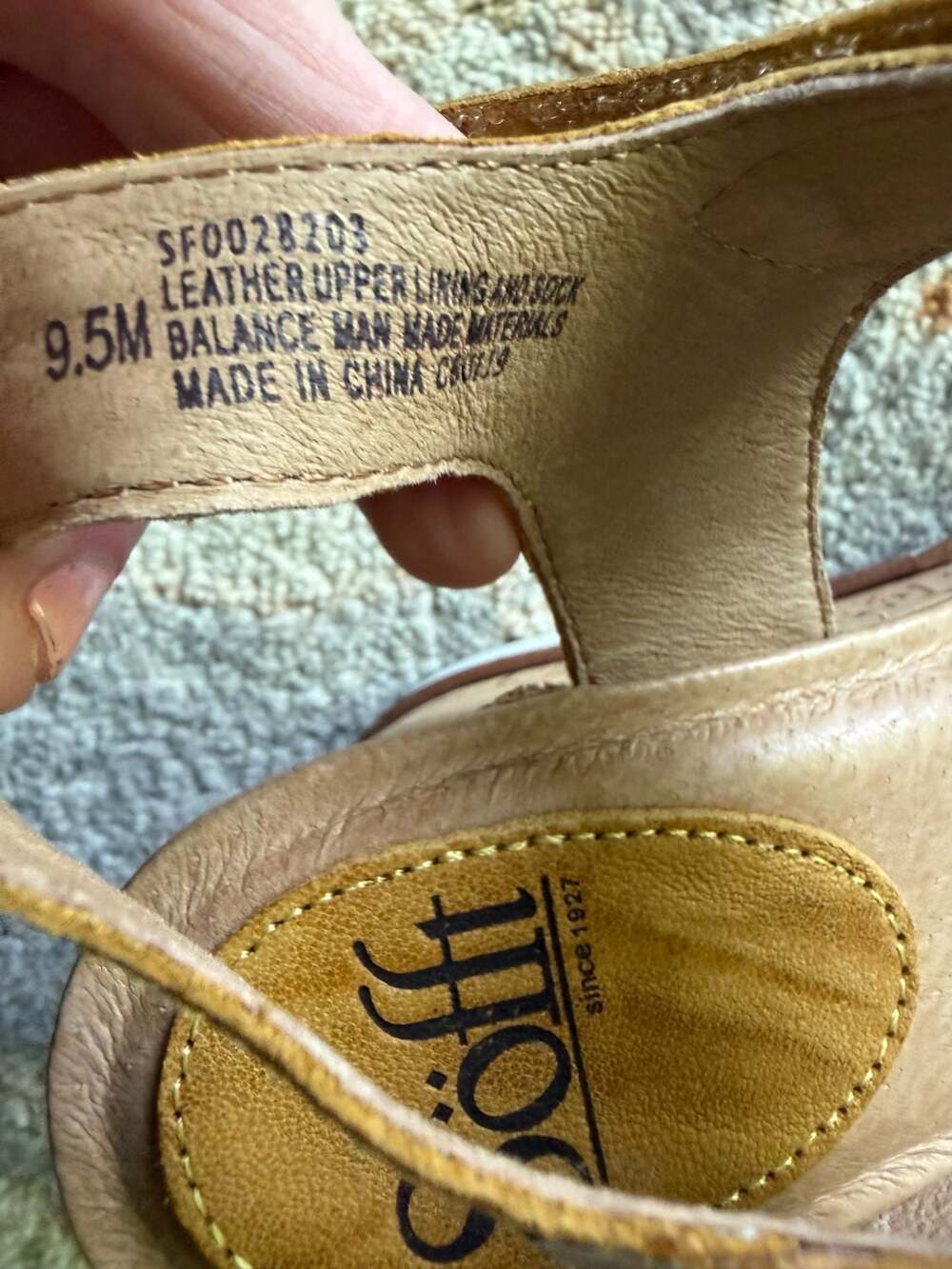 Söfft Leather Strappy Sandals Size 9.5M